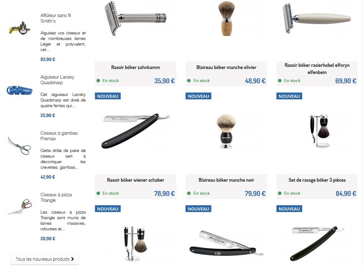 Rasoirs coupe-choux et blaireaux à acheter en ligne !