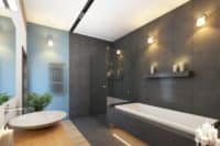 Scinder votre salle de bains en alliant les styles de carrelage !